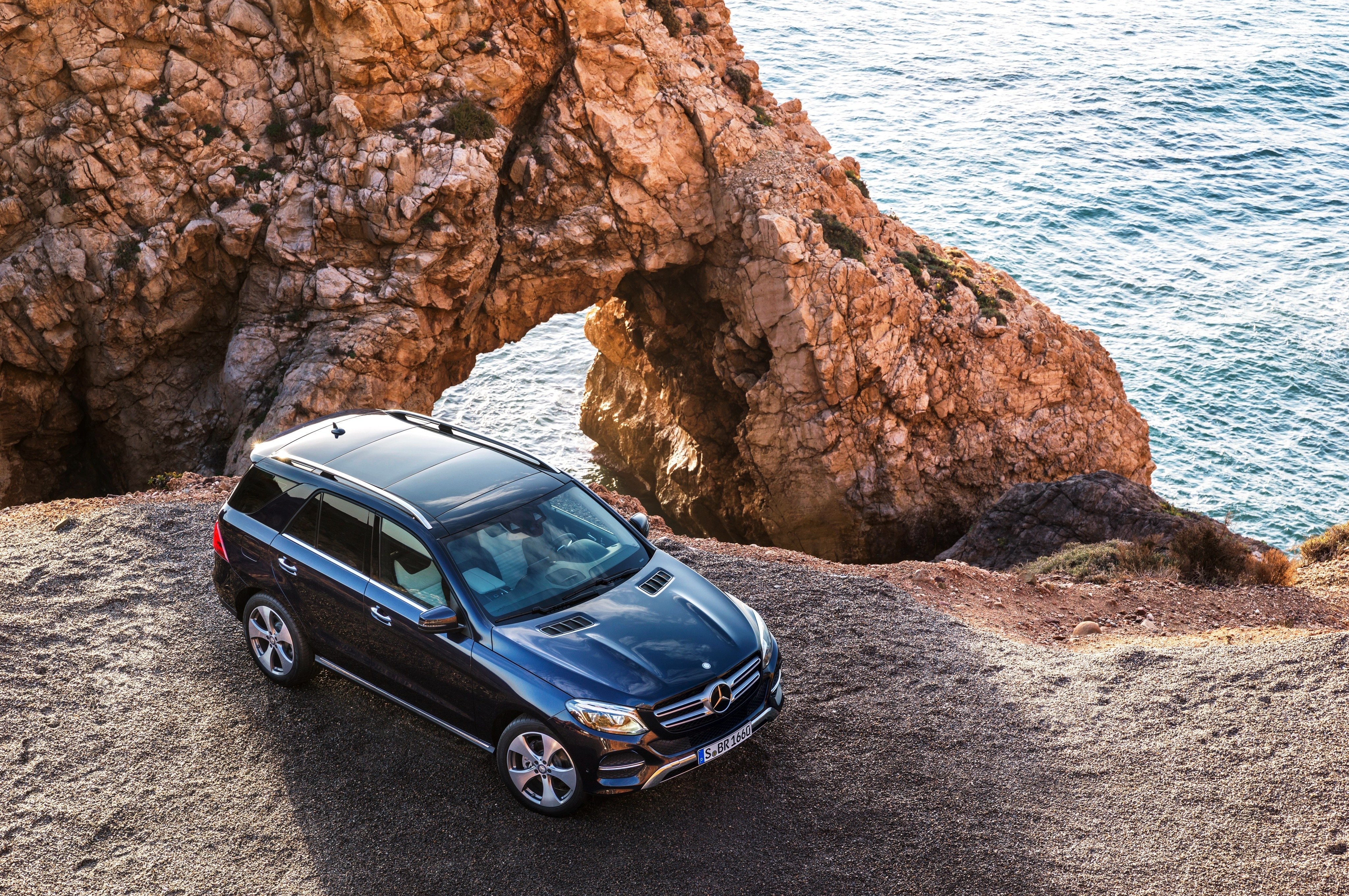 Mercedes-Benz GLE parked by sea