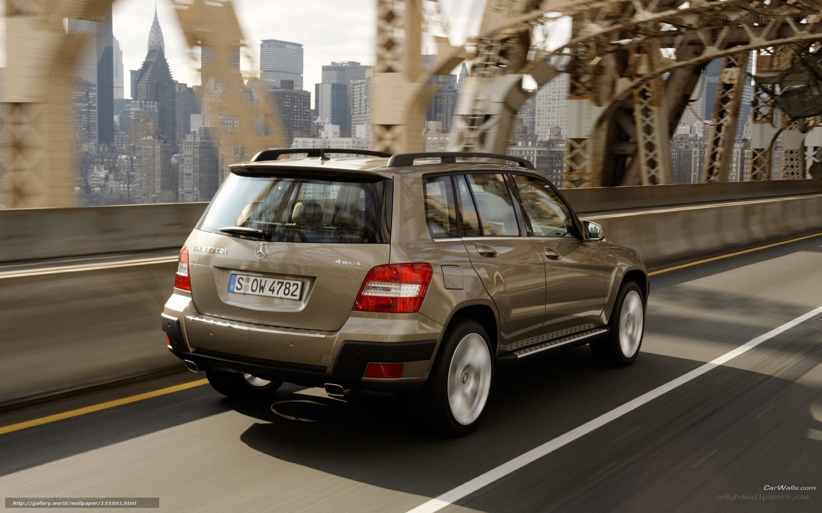 Mercedes-Benz GLK driving on bridge