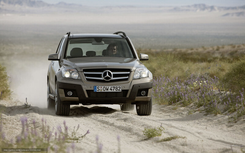 Mercedes-Benz GLK driving on dirt road