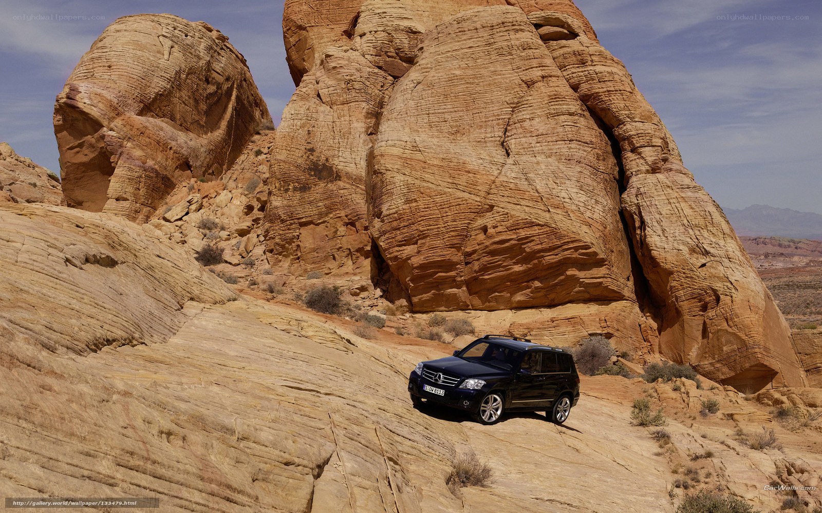 Mercedes-Benz GLK in desert canyon