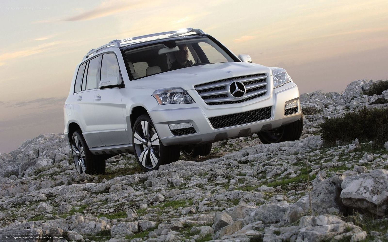 Mercedes-Benz GLK on rocky terrain