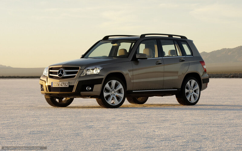 Mercedes-Benz GLK parked on salt flat