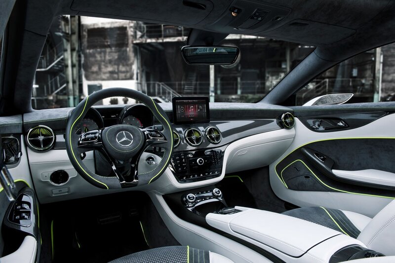 Mercedes-Benz interior with neon accents