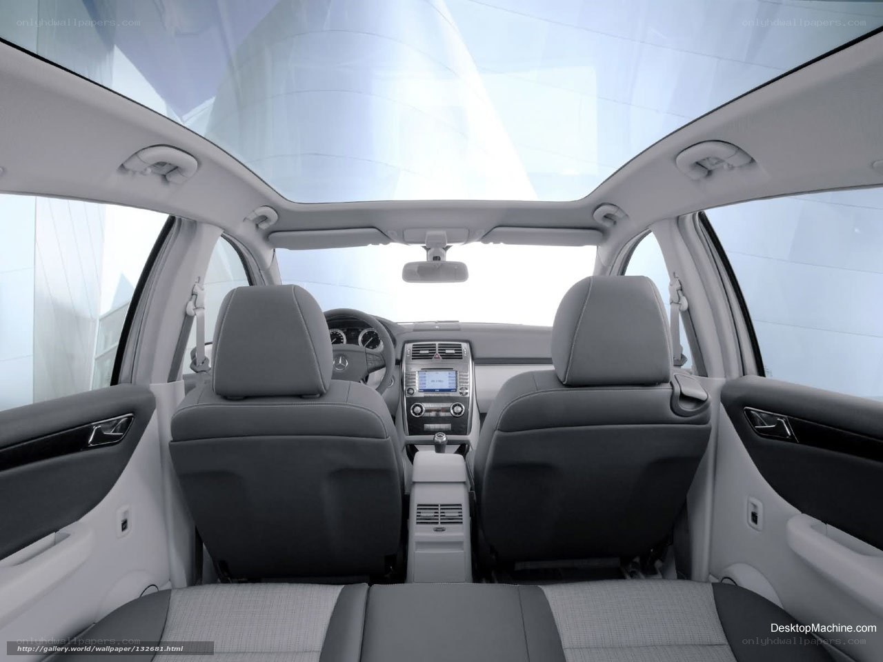 Mercedes-Benz interior with sunroof