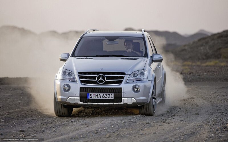 Mercedes-Benz ML driving on dirt road