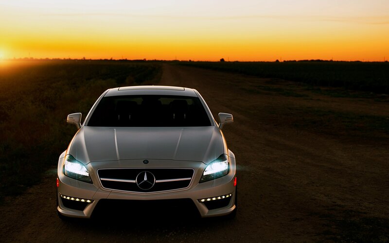 Mercedes-Benz on a dirt road