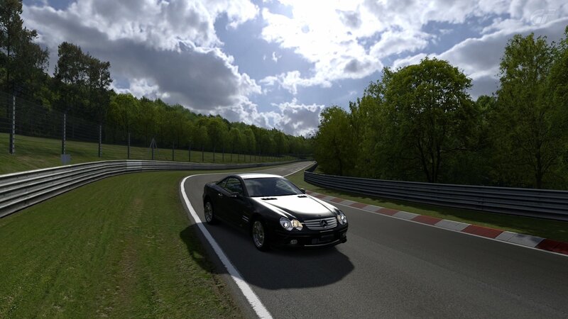 Mercedes-Benz on a racetrack