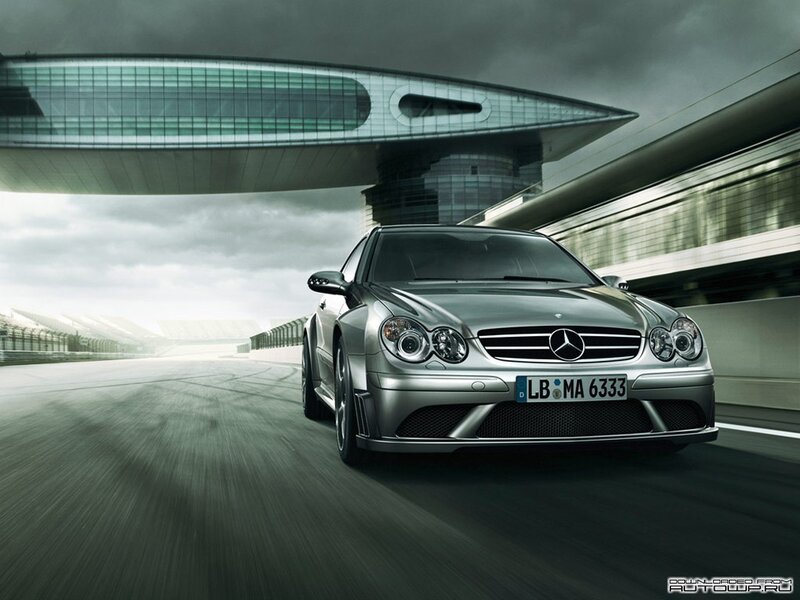Mercedes-Benz on a racetrack