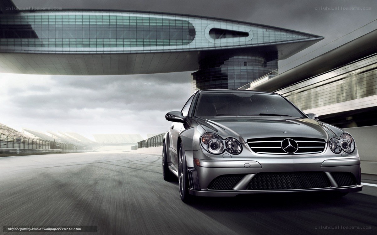 Mercedes-Benz on a racetrack