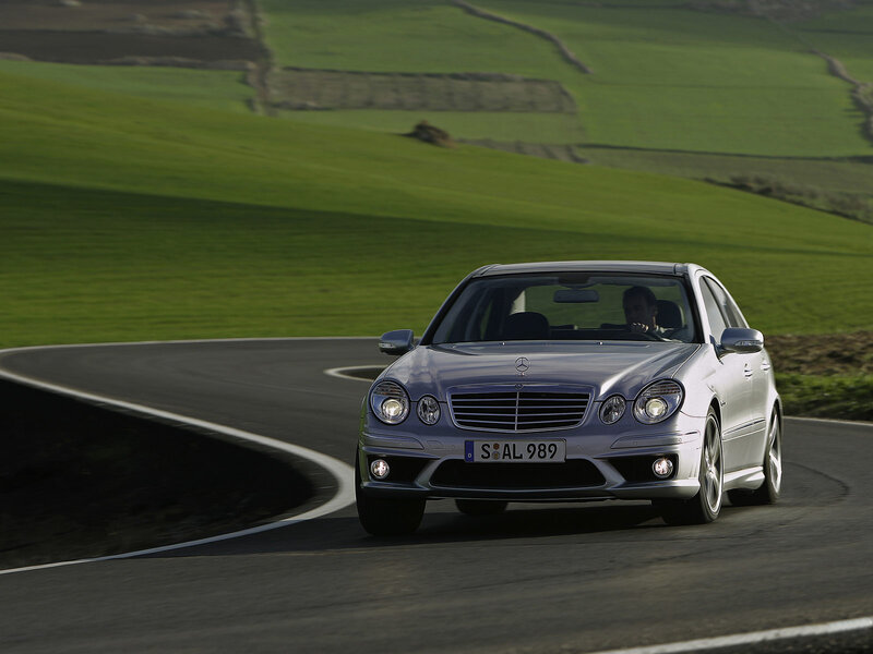 Mercedes-Benz on a winding road