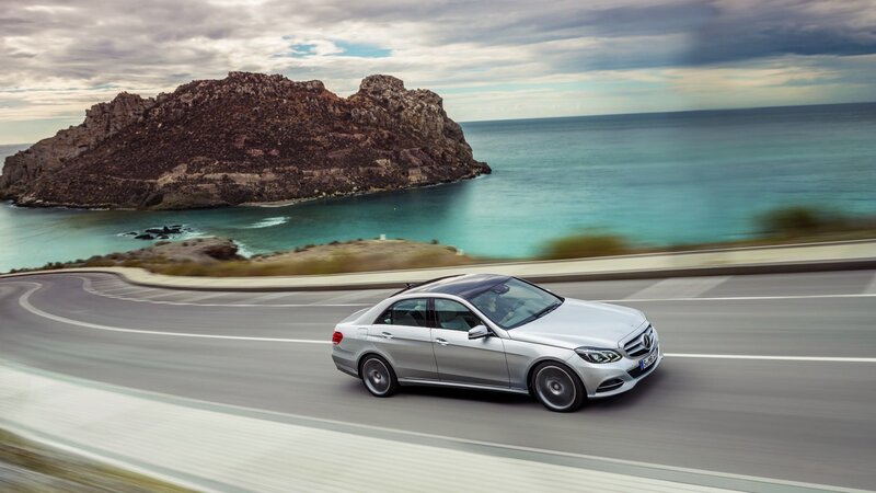 Mercedes-Benz on coastal road