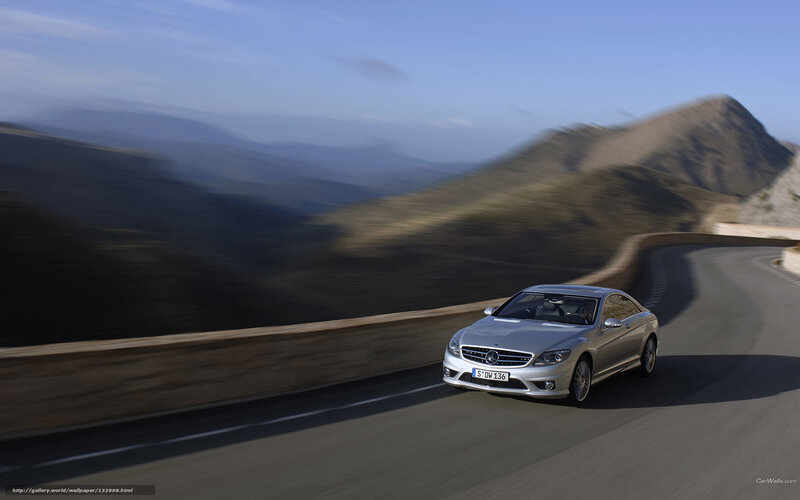 Mercedes-Benz on mountain road