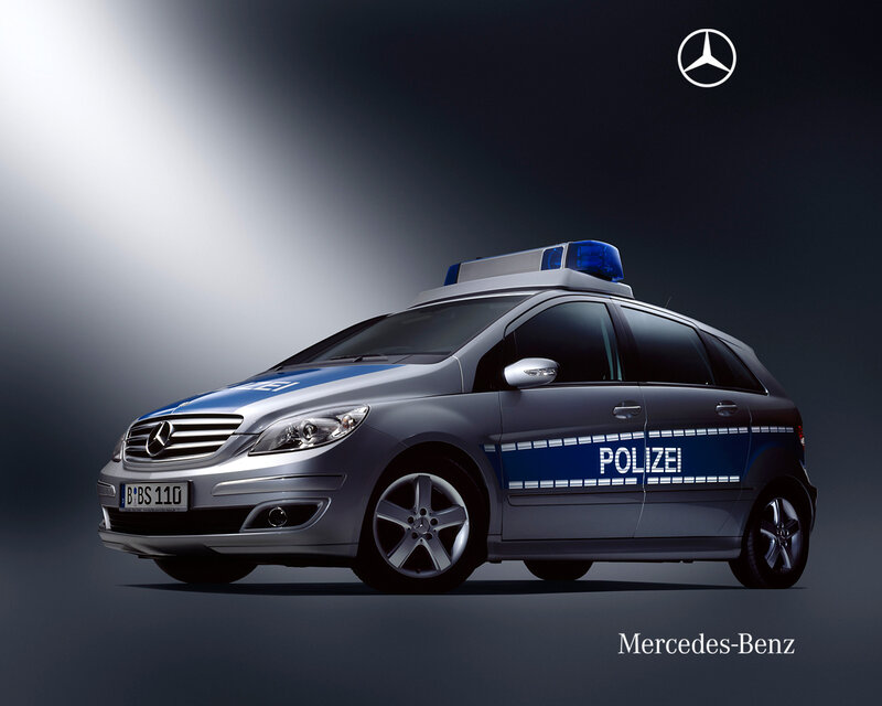 Mercedes-Benz police car