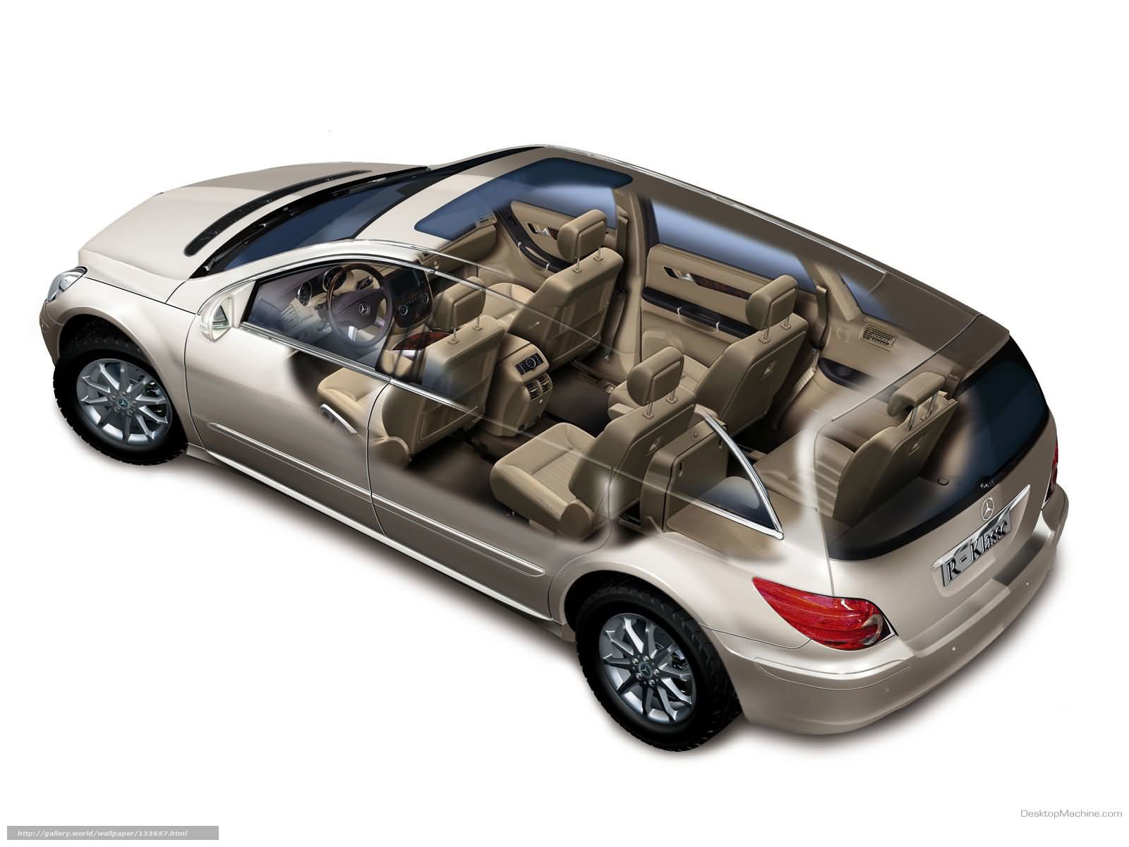Mercedes-Benz R-Class cutaway view