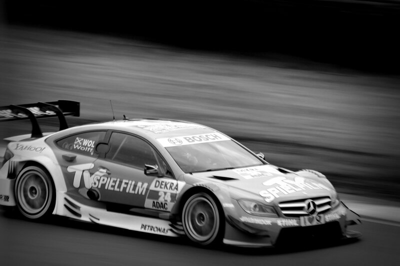 Mercedes-Benz race car in motion