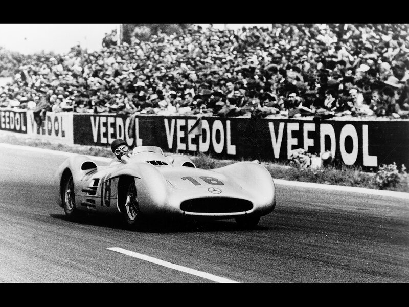 Mercedes-Benz race car on track