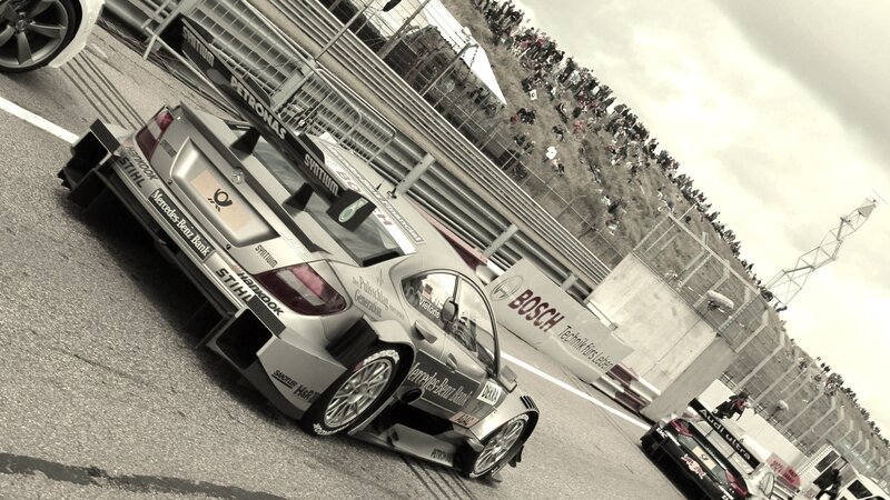 Mercedes-Benz race car on track