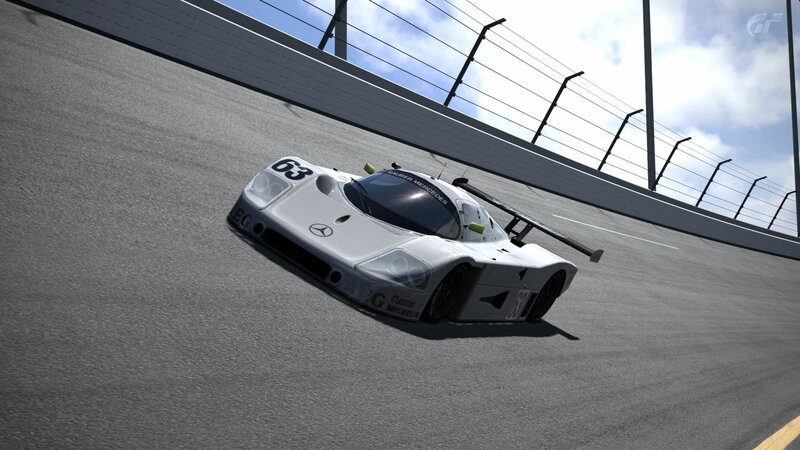 Mercedes-Benz race car on track