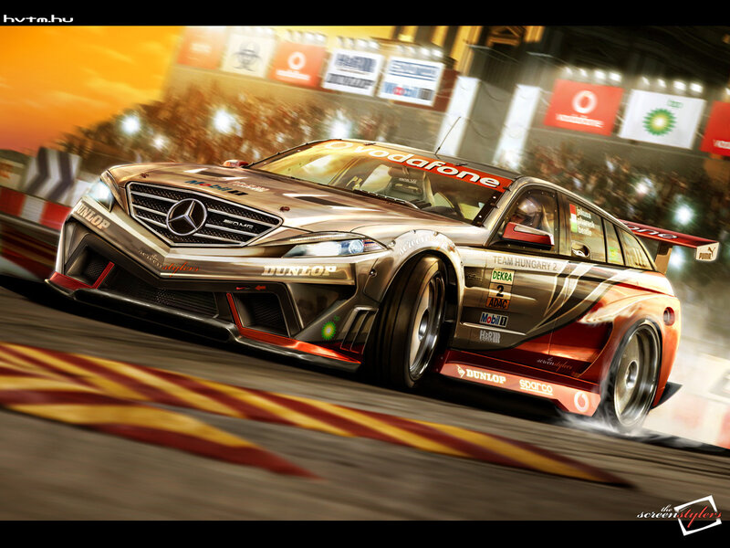 Mercedes-Benz race car on track