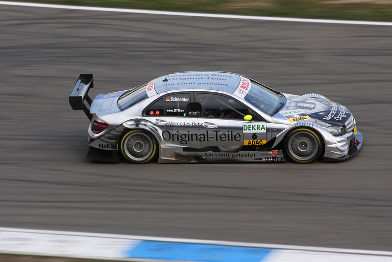 Mercedes-Benz race car on track