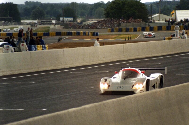 Mercedes-Benz race car on track