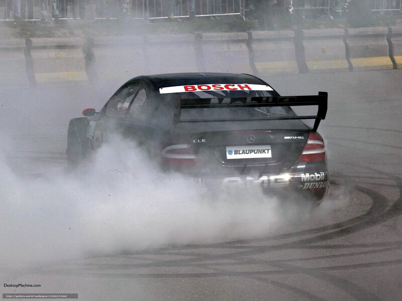Mercedes-Benz racing car drifting
