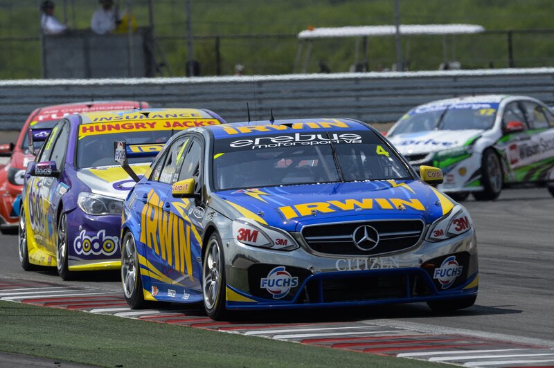 Mercedes-Benz racing on track