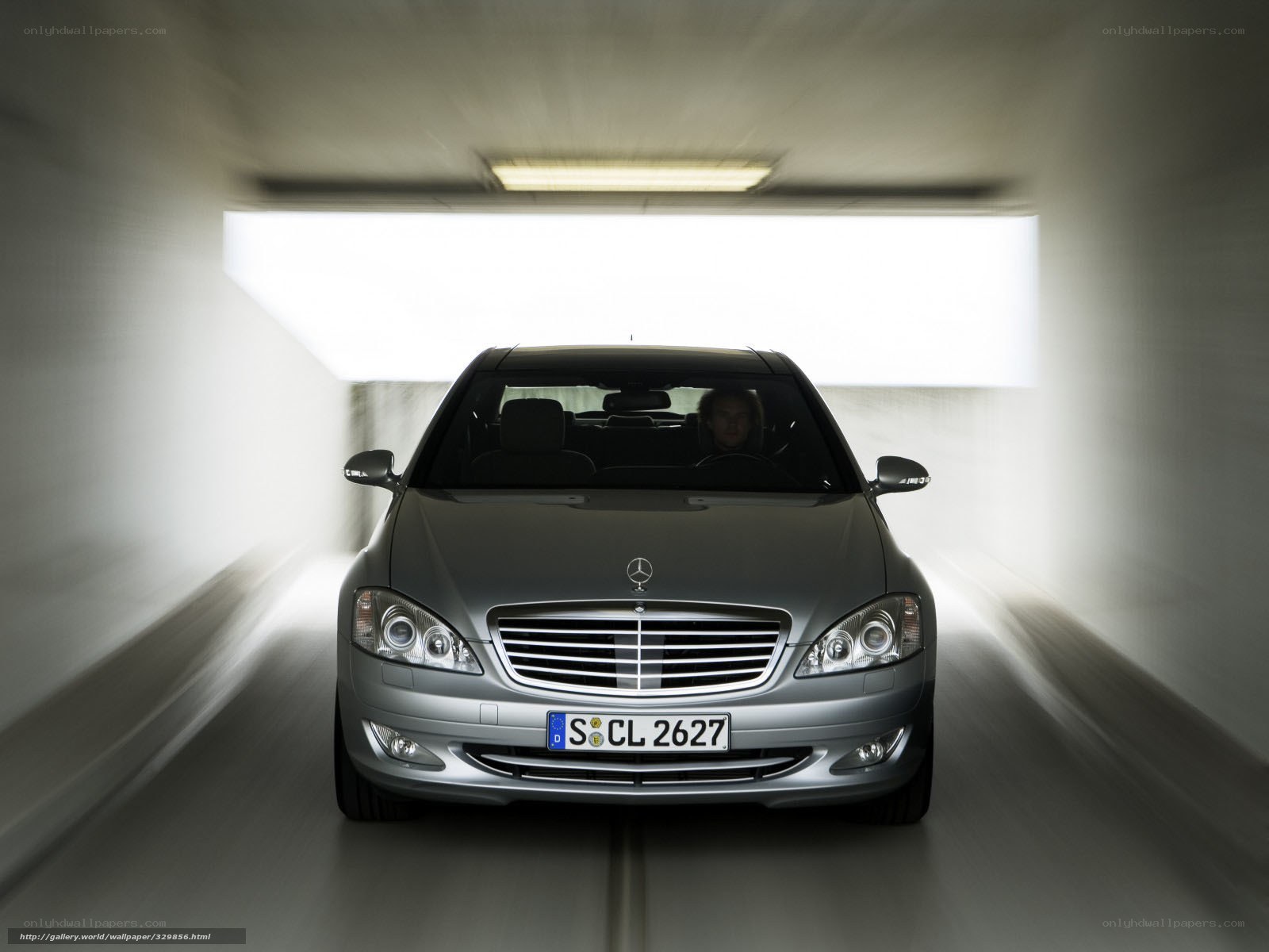Mercedes-Benz S-Class in tunnel