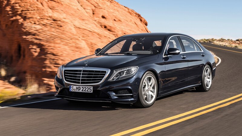 Mercedes-Benz S-Class on desert road
