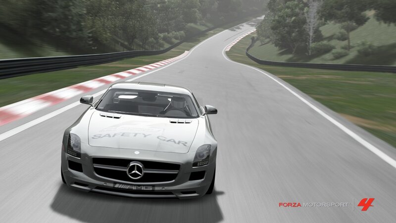Mercedes-Benz safety car on track