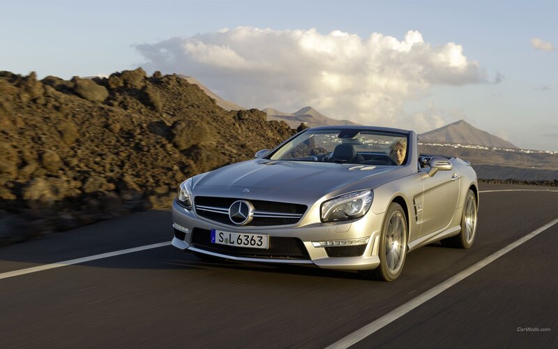 Mercedes-Benz SL convertible on road