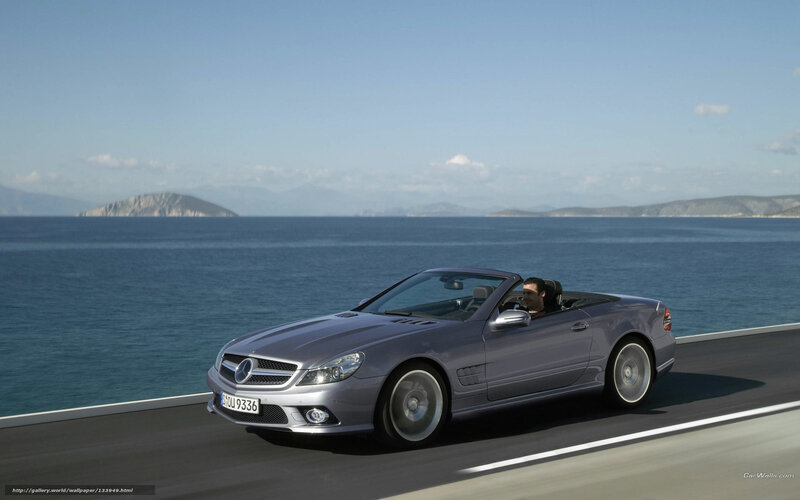 Mercedes-Benz SL500 on coastal road