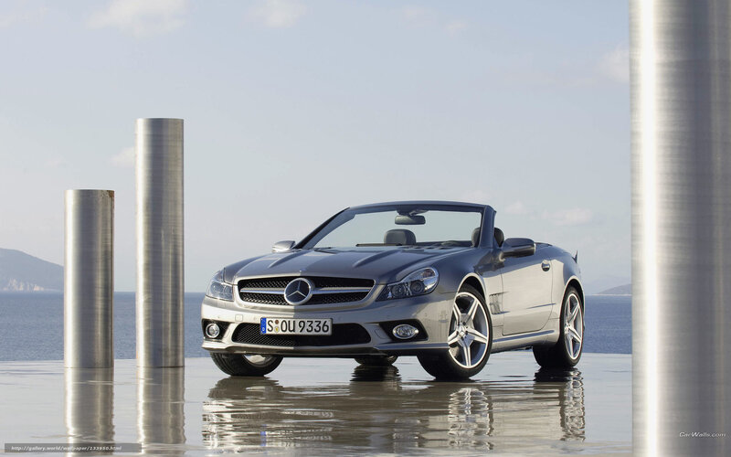 Mercedes-Benz SLK convertible by the sea