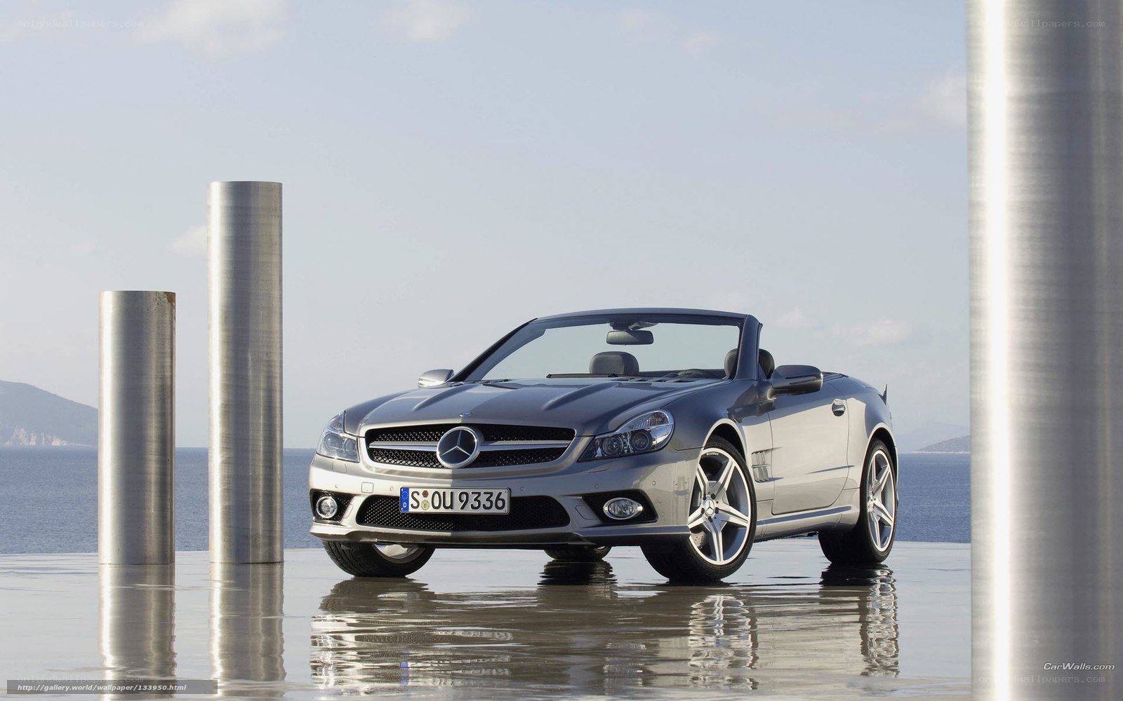 Mercedes-Benz SLK convertible by the sea