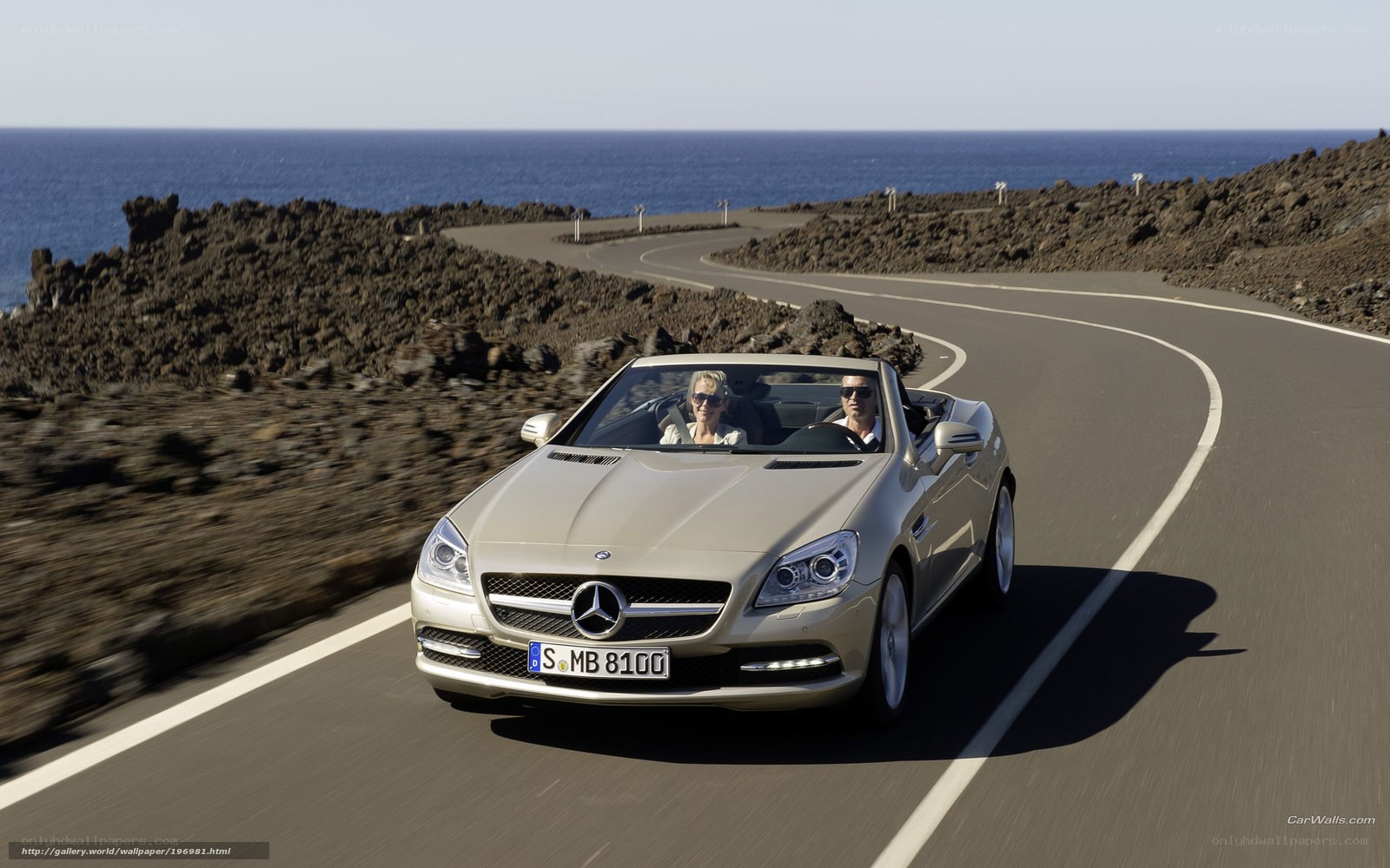 Mercedes-Benz SLK on coastal road