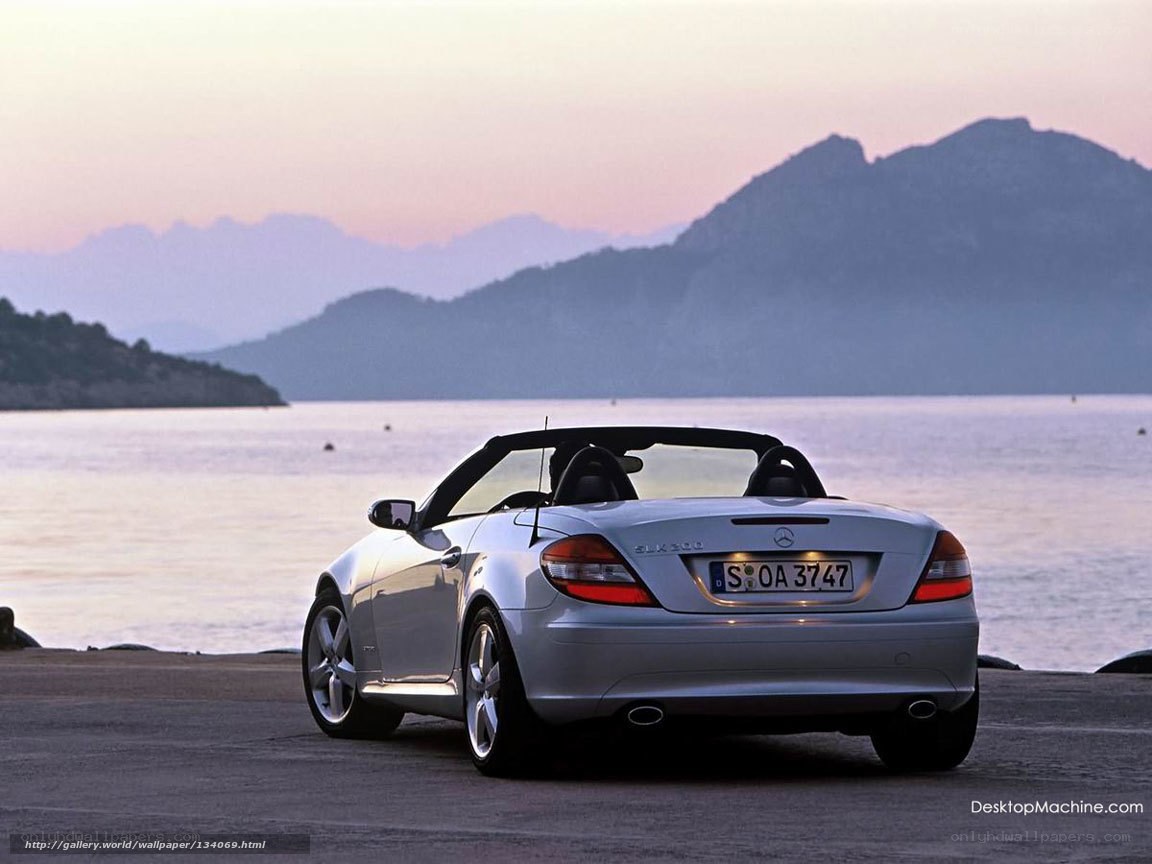 Mercedes-Benz SLK parked by the sea