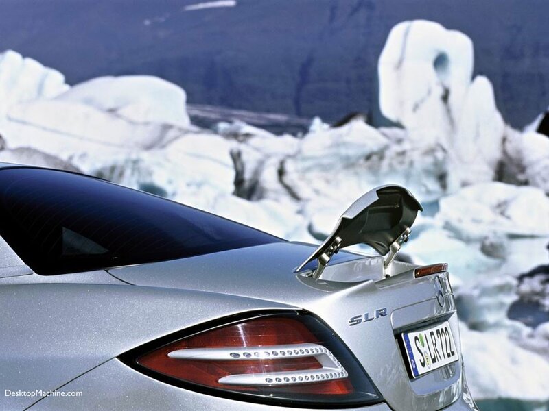 Mercedes-Benz SLR in icy landscape