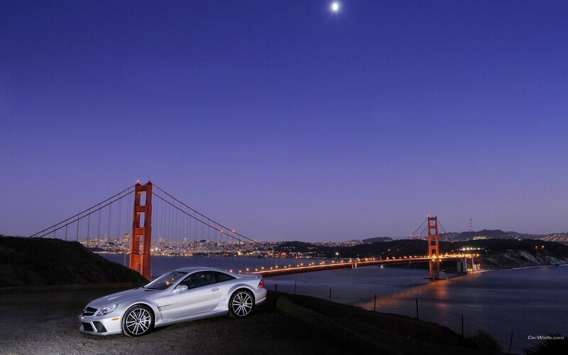 Mercedes-Benz SLR McLaren at Golden Gate Bridge