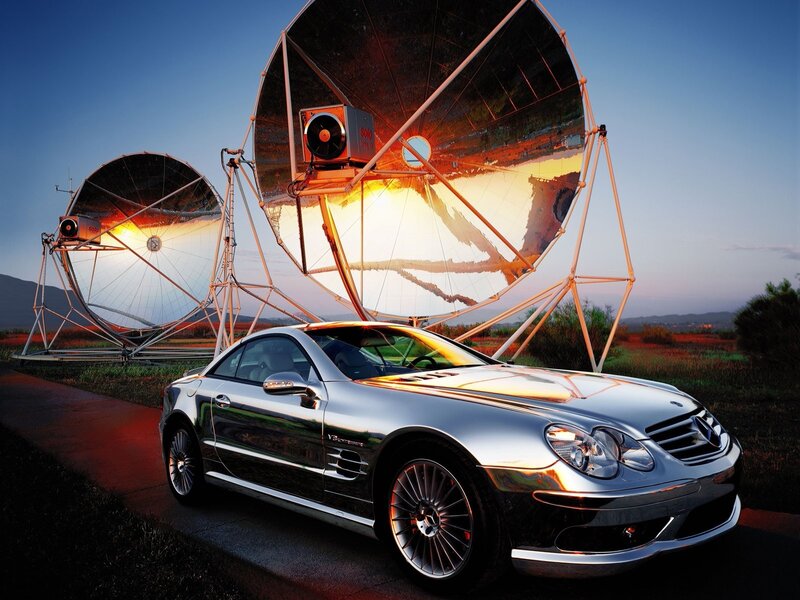 Mercedes-Benz SLR McLaren at solar farm