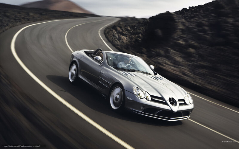 Mercedes-Benz SLR McLaren on winding road