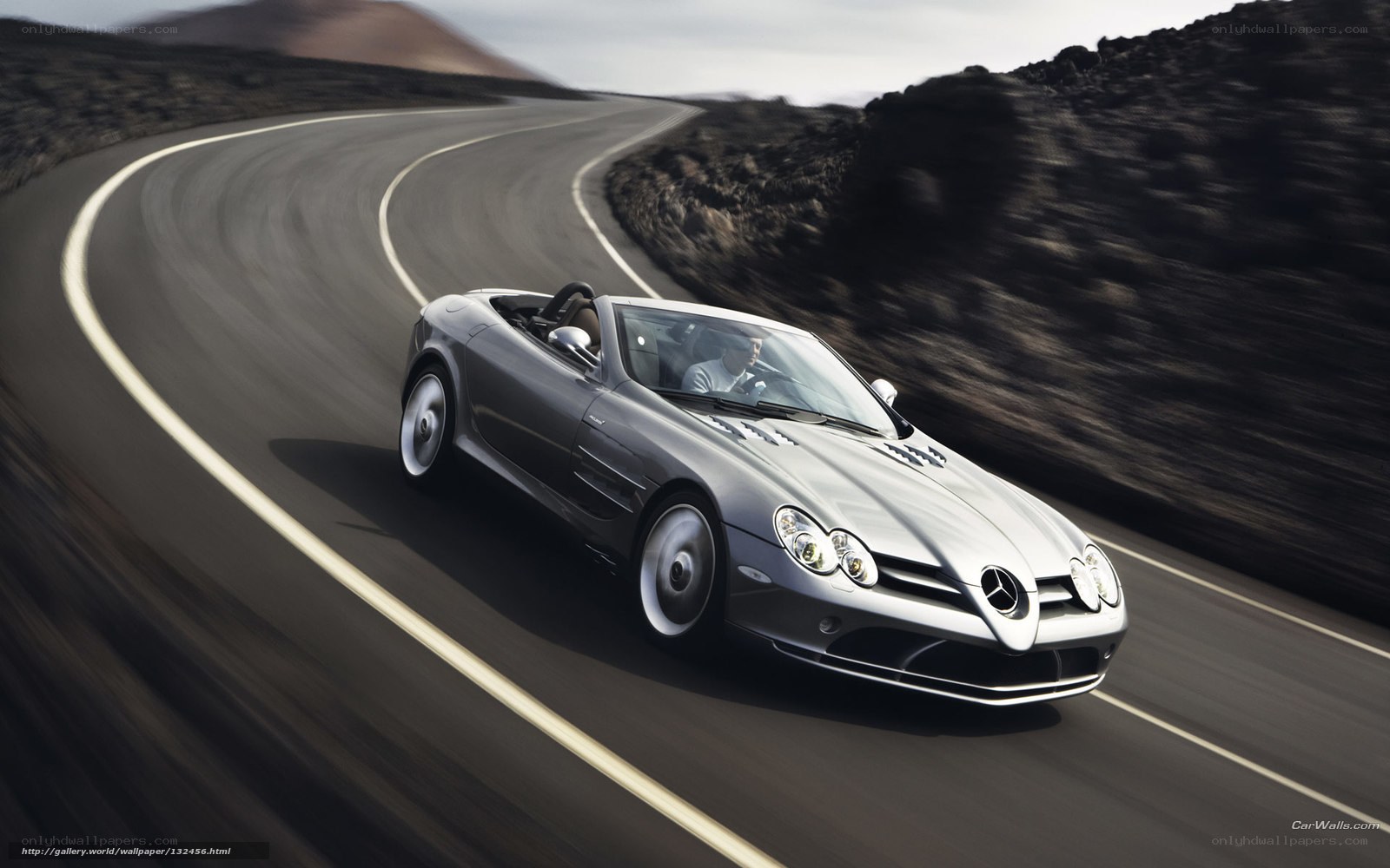 Mercedes-Benz SLR McLaren on winding road