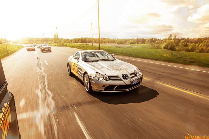 Mercedes-Benz SLR on a country road