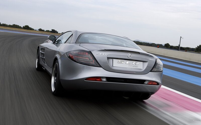 Mercedes-Benz SLR on a racetrack
