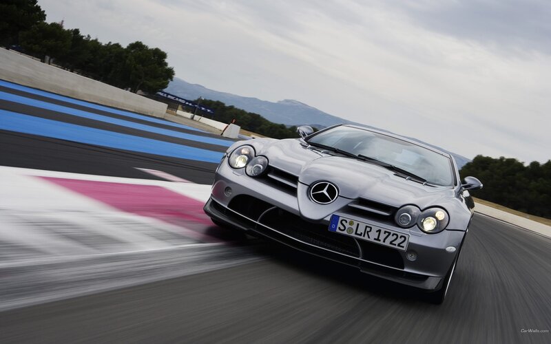 Mercedes-Benz SLR on a racetrack