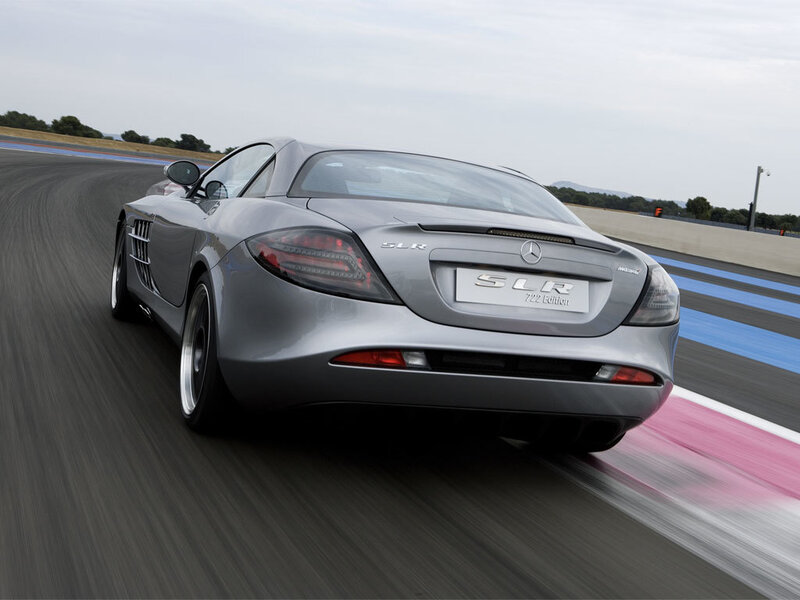 Mercedes-Benz SLR on a racetrack