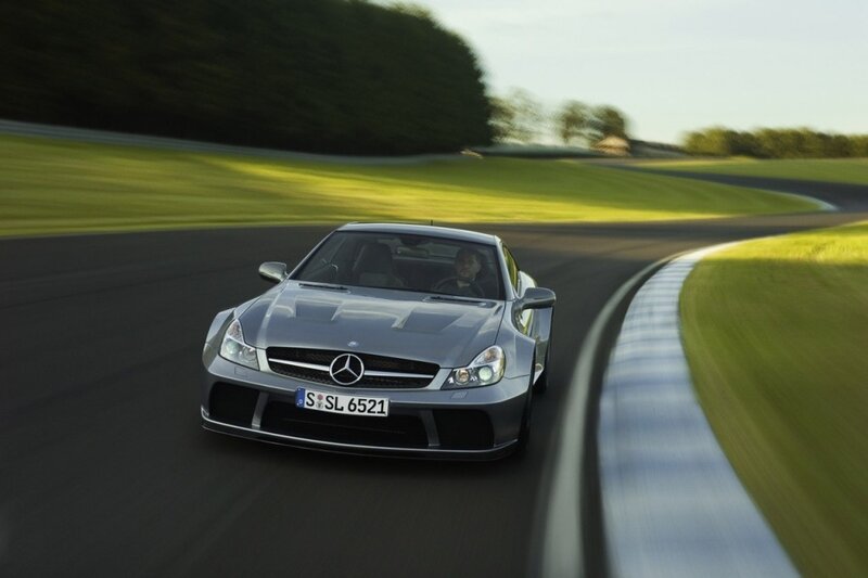 Mercedes-Benz SLR on a racetrack