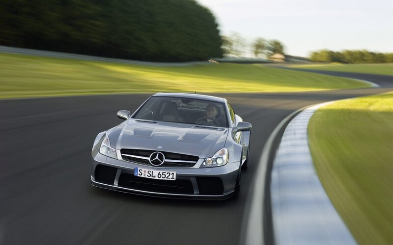 Mercedes-Benz SLR on a racetrack