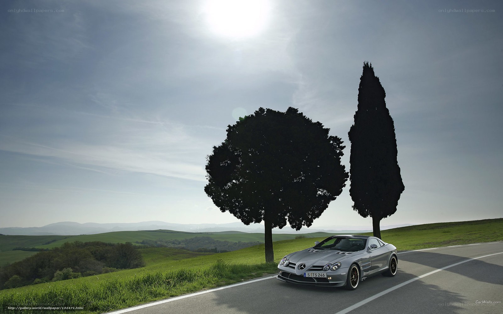 Mercedes-Benz SLR on a scenic road