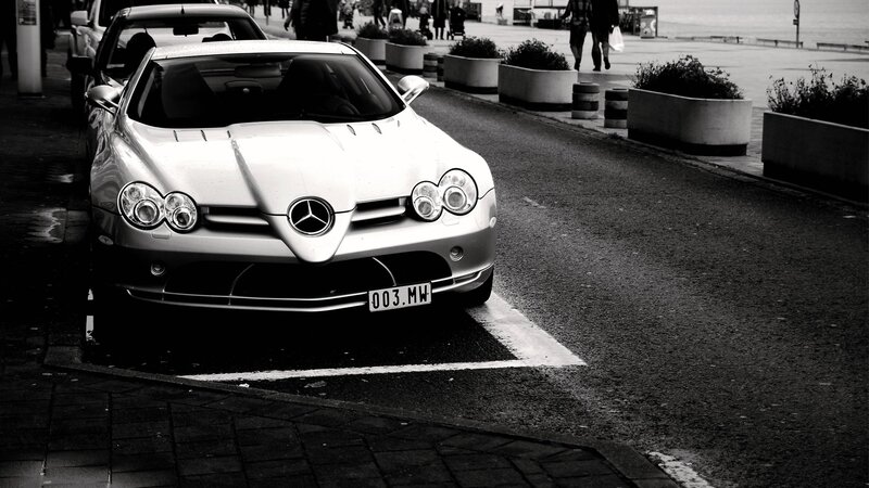 Mercedes-Benz SLR parked on street