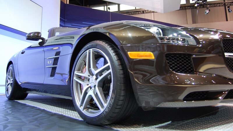Mercedes-Benz SLS AMG at auto show